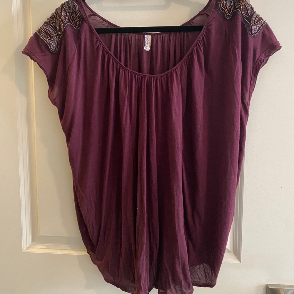 *MOVING SALE* Beaded shoulder tunic/shirt